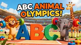 ABC Safari Olympics Animal Weightlifting Song | Learn ABCs with DodoVerse | Fun Sports Alphabet