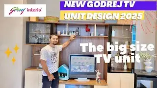 The big size TV unit New Godrej TV unit design 2025  