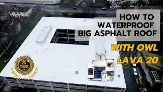 Waterproofing a Big Asphalt Roof with Lava 20 | Short Video
