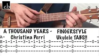 A THOUSAND YEARS (Christina Perri) FINGERSTYLE Ukulele TUTORIAL