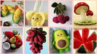 crochet vegetable and fruits toys hand knitted with wool easy patterns || #crochet #youtube #2023