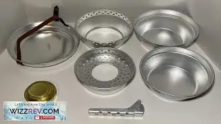 5Pc Aluminium Camping Cook Stove Set Pan 2 Pots Alcohol Burner Bushcraft Review