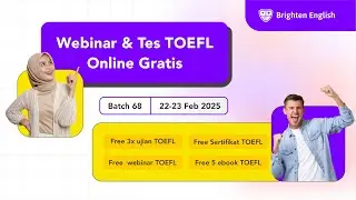Webinar TOEFL | Strategi Melejitkan Skor TOEFL | Brighten English