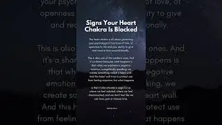 Signs Your  Heart Chakra Is Blocked #energyhealing #heartchakra #meditation