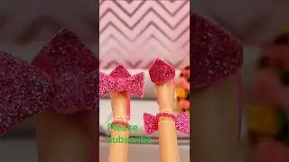 Diy glass slippers l Miniature doll shoe #mydiyminiatures #diycrafts #miniaturediy #diy #dollhouse