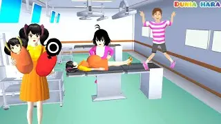 Boneka Squid Game Hamil Melahirkan Bayi Kembar 🍼 | Yuta Baby Celine Panik Mio Sakit 😰| Sakura School