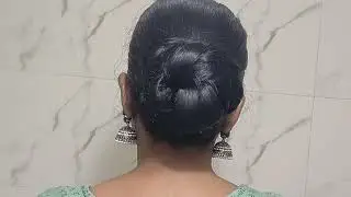 New bun for new year// 2025 quick bun hairstyle #hairstyle #bunstyle #2025 #ytshorts