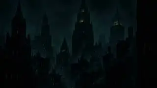 Dark Gotham Rain Ambience • Relaxing Night Cityscape for Study & Focus
