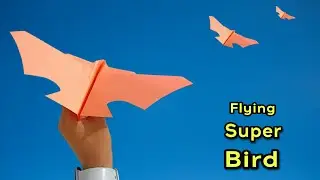 super flying paper bird, paper bird plane, flying super bird, how to make bird helicopter