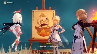 Paimon is Angry because Lumine Painting is so Absurd :)