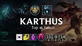 Karthus Top vs Yasuo - KR Challenger Patch 8.23