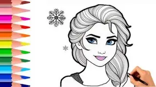 How To Draw Elsa Frozen | Elsa Drawing Easy For Kids Step By Step | Elsa Anna Drawing simple 