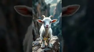 Epic Baby Goat Rescue! 🐐 Stuck on Mountain Cliff & Saved Just in Time | Into the Wild Rescue #shorts
