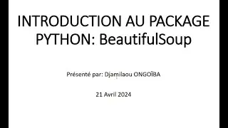Introduction au package Python BeautifulSoup: WebScraping (#Live-Tuto statinf)- théorie+Ex.pratique