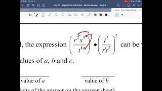 Math 9+ Exponents no calculator review