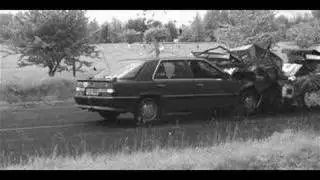 Car crash in slow motion