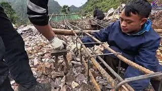 Đường Thoát Khổ Anh Lầu Bất Đầu Dựng Cột Đổ Móng Nhà _Chao Vlog Team 