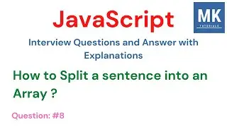 JavaScript Interview Questions - #8 | How to Split a sentence into an array? #javascript #typescript