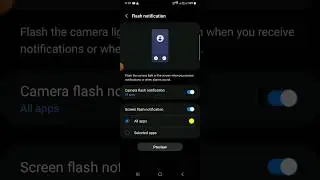 new samsungA23  settig # CAMERA FIASH# NOTIFLCATION #SCREEN# FLASH#NOTIFICATION#