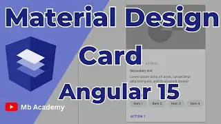 Angular Material Design | How to use Material Card in Angular 15 | Urdu/Hindi