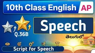 36B Speech in Telugu I Script Rising Shining Stars AP Class 10 English Section C Creative Expression