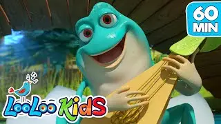 🦶 The Frog Doesn&rsquo;t Wash Its Feet & Other Silly Songs - 1 Hour of Laughter with LooLoo Kids!