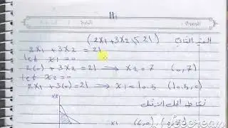 طرق حل البرمجة الخطية 17 الطريقة البيانية