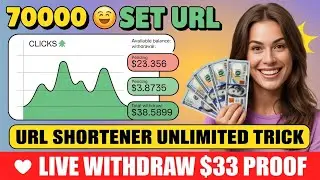 Earn ₹3000/- Daily🤑 | URL Shortener 70,000 Unlimited Click Trick Best URL Shortener in 2025