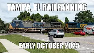 Early October Railfanning - Freight Trains and Amtrak in Tampa, FL
