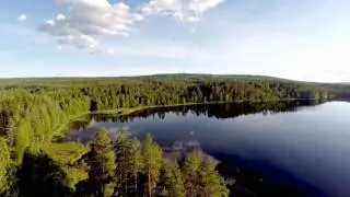 G&auml;ssj&ouml;n bei Skattungbyn aus der Luft, Dalarna, Schweden