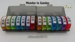 How to organize your Medicine box (1 week before & after food)