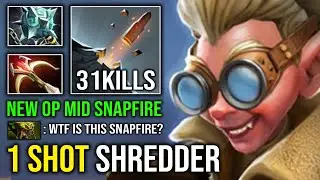 NEW IMBA MID SNAPFIRE 1 Shot AOE Multi Shredder Combo 12Min Godlike More Than 1 Kill Per Min Dota 2