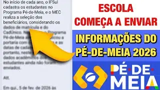 ESCOLAS COME&Ccedil;AM A ENVIAR INFORMA&Ccedil;&Otilde;ES AOS ALUNOS SOBRE P&Eacute;-DE-MEIA 2026!