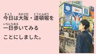 [JLPT N4 - N3] 55min Japanese listening Practice | 6 Highlights of Osaka. 10 subs