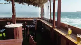 Chilling at the Iconic Jetty Bar | Long Beach Namibia Holiday Break 🍹🌊
