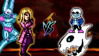 Funny Valentine V2 (New) VS Classic Sans V3 in Jump Force Mugen