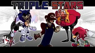 TRIPLE STARS / TRIPLE TROUBLE (TUFF REMIX) But Horror Mario sings it! (FNF Cover)