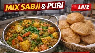 Mix Sabji & Puri | Desi Style Dinner Recipe 🍲🥯 | MK Cook