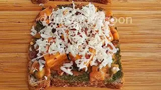 Lazy Sunday Breakfast Recipe || Open Paneer Sandwich || Combination of Pizza & Sandwich ||