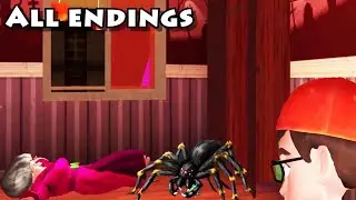 Scary Teacher 3D New Update Miss T  Vs Scary Spider All Endings