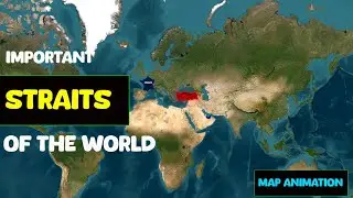 Important Straits of the World: Details through map animation #straitofgibraltar #straitofhormuz 