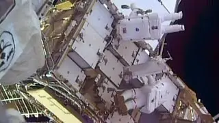French astronaut suits up for his first spacewalk ever