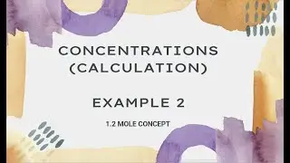 CONCENTRATION PROBLEMS 2