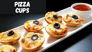 PIZZA CUPS | NO OVEN PIZZA CUPS | EASY & QUICK RECIPE