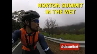 Wet and Foggy Road Bike Climb of Norton Summit