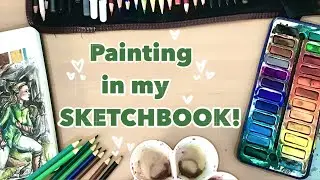 Painting in my Sketchbook! + How I Paint My Sketches