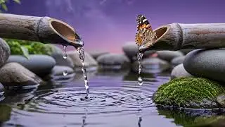 Peaceful Zen Garden Water Fountain Ambience for Meditation