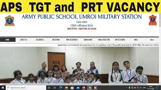 ARMY PUBLIC SCHOOL VACANCY|APS TGT Teachers Vacancy 2021,APS Teachers 2020, Army School शिक्षक भर्ती