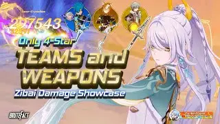 ZIBAI F2P Lunar-Crystallize Team Showcase | 4-Star Characters & Weapons Showcase | Genshin Impact