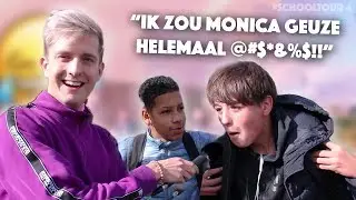 MET WELKE YOUTUBER ZOU JIJ NAAR BED WILLEN? 😂😳 | #SCHOOLTOUR 4